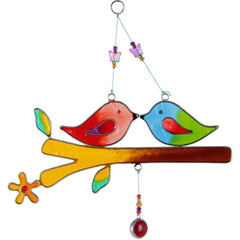 Love Birds On A Branch Suncatcher - DuvetDay.co.uk