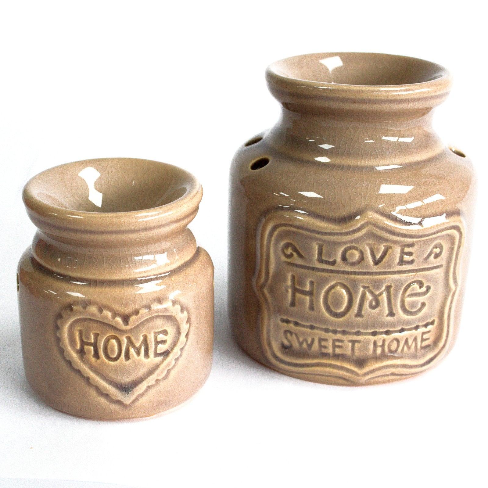 Lrg Home Oil Burner - Love Home Sweet Home Clay - DuvetDay.co.uk