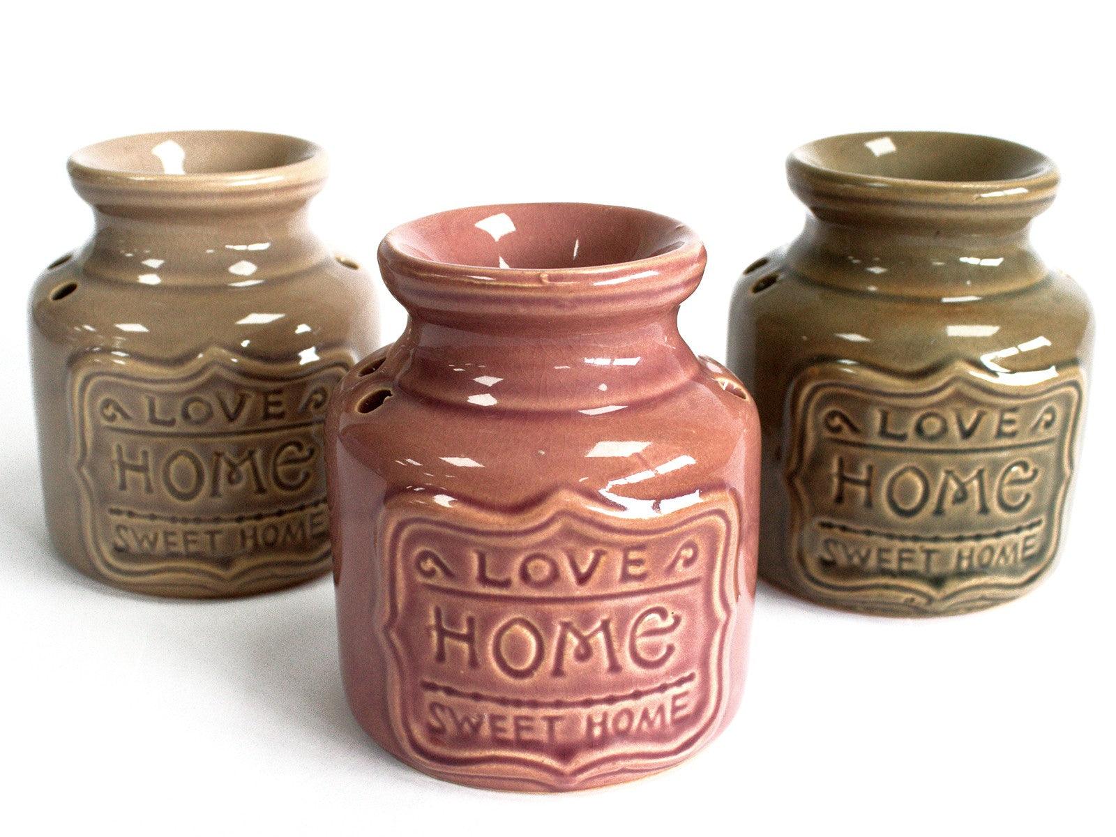 Lrg Home Oil Burner - Love Home Sweet Home Clay - DuvetDay.co.uk