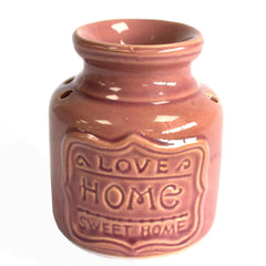 Lrg Home Oil Burner - Love Home Sweet Home Terracotta - DuvetDay.co.uk