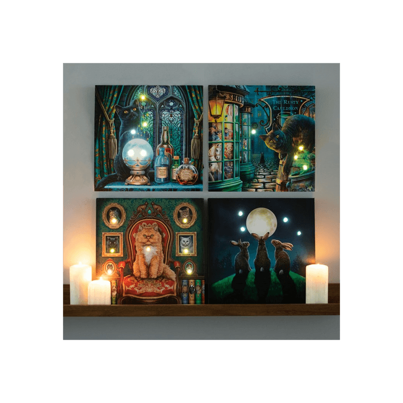 Mad About Cats Light Up Canvas By Lisa Parker - DuvetDay.co.uk