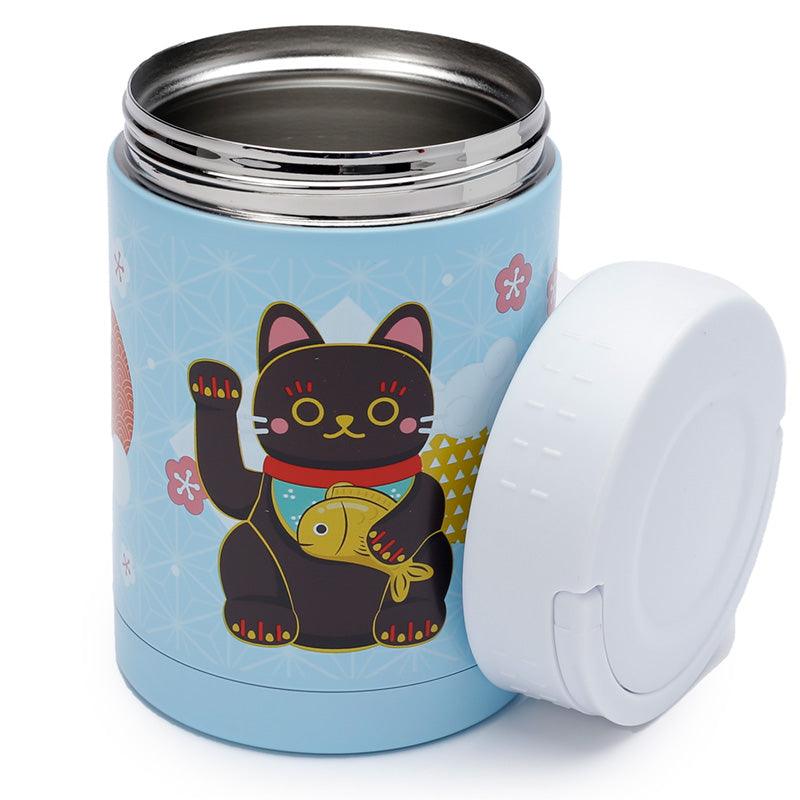 Maneki Neko Stainless Steel Insulated Food Snack/Lunch Pot 500ml - DuvetDay.co.uk