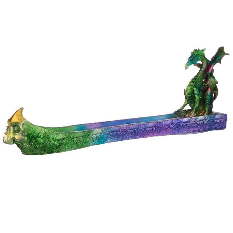 Metallic Rainbow Dragon Ash Catcher Incense Burner - DuvetDay.co.uk