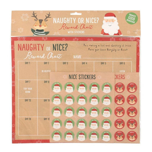 Naughty or Nice Christmas Reward Chart - DuvetDay.co.uk