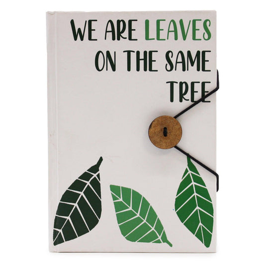 Notebook with strap - Leaves on the same tree - DuvetDay.co.uk