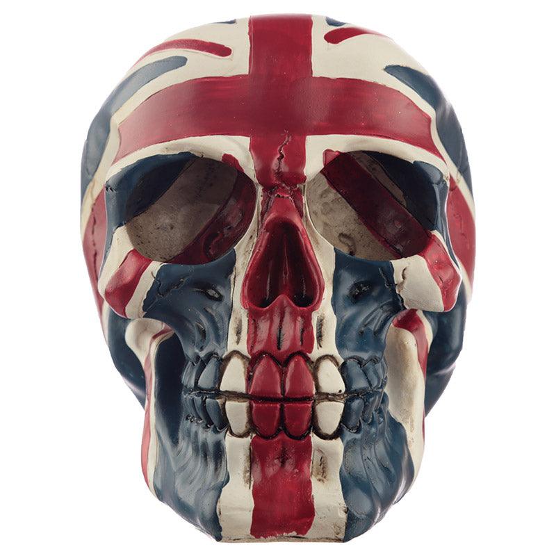 Novelty Union Jack Skull Ornament - DuvetDay.co.uk