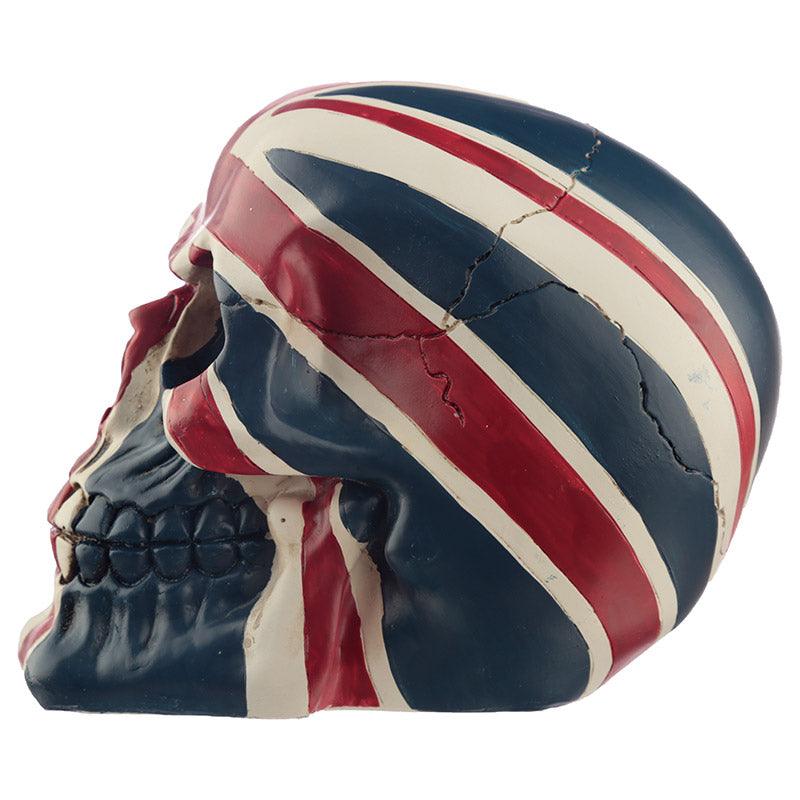 Novelty Union Jack Skull Ornament - DuvetDay.co.uk