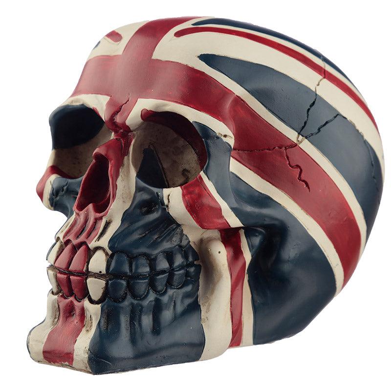 Novelty Union Jack Skull Ornament - DuvetDay.co.uk