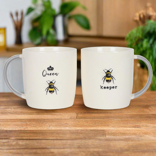 Queen Bee and Bee Keeper Mug Set