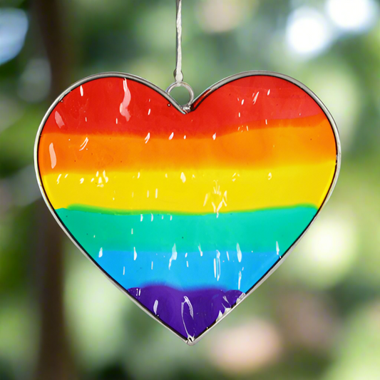 Rainbow Heart Suncatcher