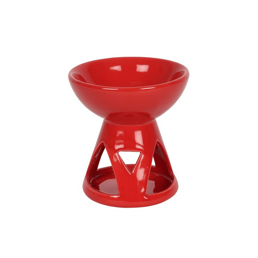 Red Deep Bowl Oil Burner - DuvetDay.co.uk