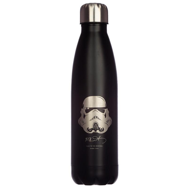 Reusable Stainless Steel Insulated Drinks Bottle 500ml - The Original Stormtrooper Black - DuvetDay.co.uk