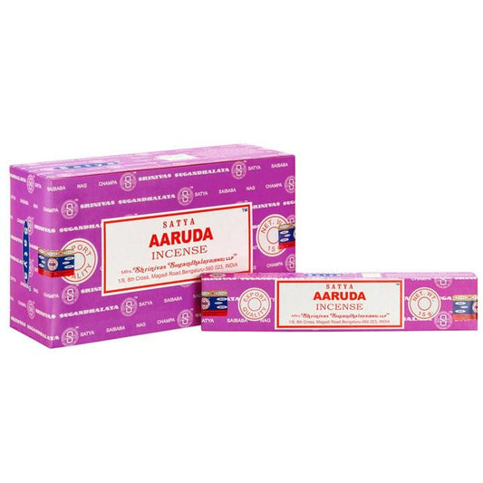 Set of 12 Packets of Aaruda Incense Sticks by Satya - DuvetDay.co.uk