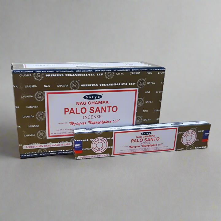 Set of 12 Packets of Nag Champa Palo Santo Incense Sticks by Satya