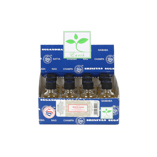 Set of 12 White Sage Fragrance Oils by Satya - DuvetDay.co.uk