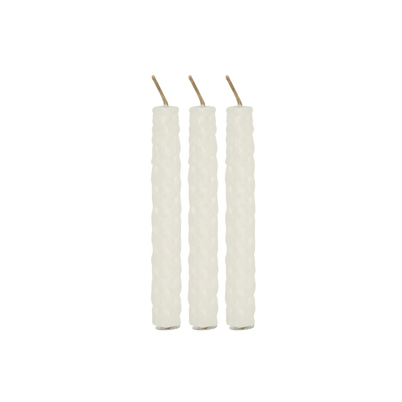 Set of 6 Cream Beeswax Spell Candles - DuvetDay.co.uk