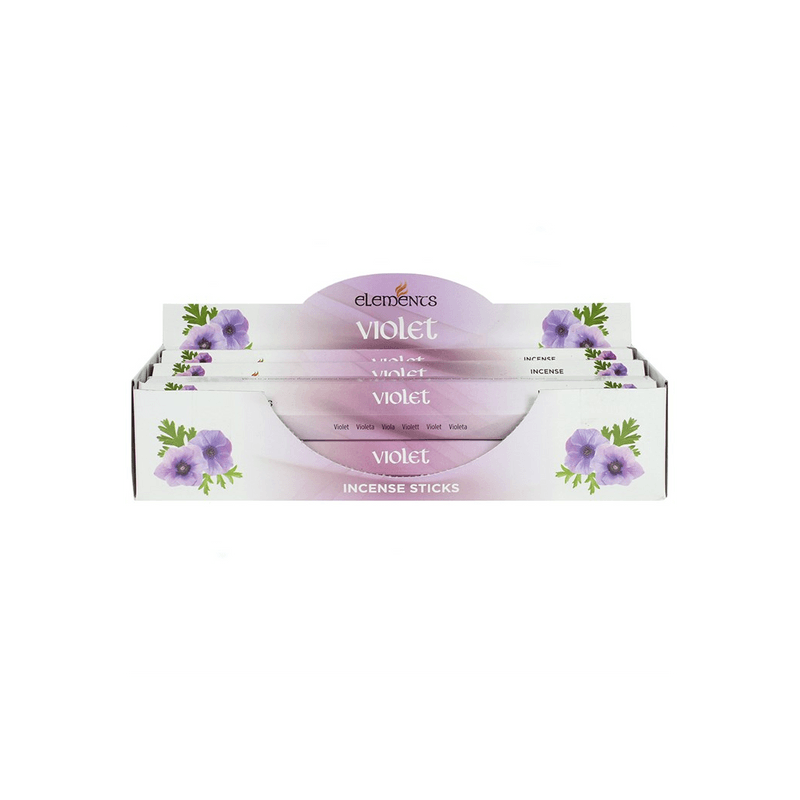 Set of 6 Packets of Elements Violet Incense Sticks - DuvetDay.co.uk