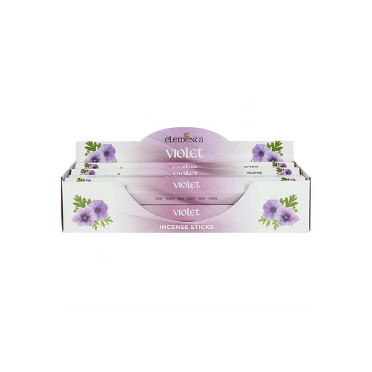 Set of 6 Packets of Elements Violet Incense Sticks - DuvetDay.co.uk