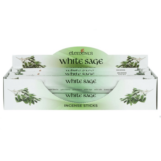 Set of 6 Packets of Elements White Sage Incense Sticks - DuvetDay.co.uk