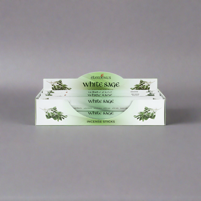 Set of 6 Packets of Elements White Sage Incense Sticks