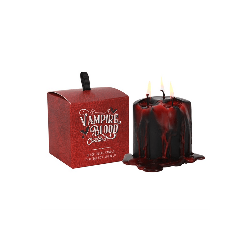 Small Vampire Blood Pillar Candle - DuvetDay.co.uk