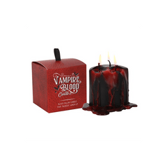 Small Vampire Blood Pillar Candle - DuvetDay.co.uk