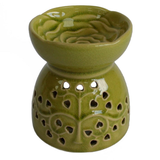 Tree of Life Oil Burner - Lime - DuvetDay.co.uk