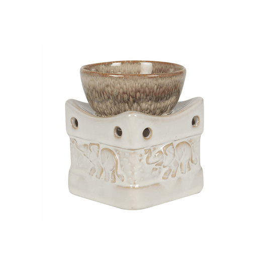 Two Tone Elephant Oil Burner - DuvetDay.co.uk