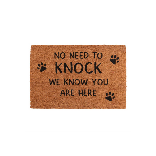 Natural No Need To Knock Dog Doormat