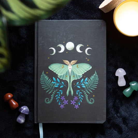 Luna Moth A5 Notebook - DuvetDay.co.uk