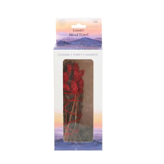 6in Ritual Wand Smudge Stick with Rosemary and Yerba Santa Sage - DuvetDay.co.uk