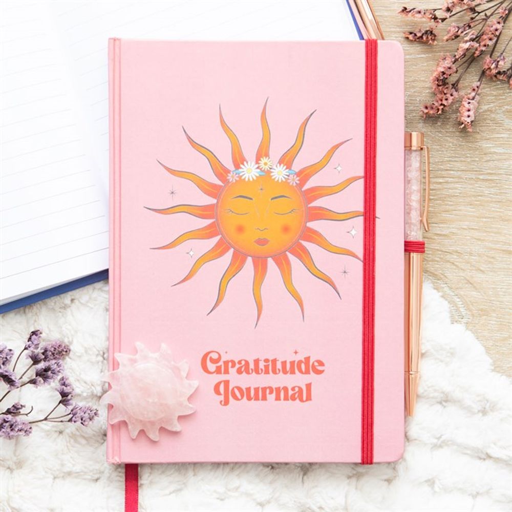 The Sun Gratitude Journal with Rose Quartz Pen - DuvetDay.co.uk