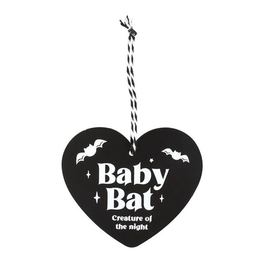 Baby Bat Hanging Heart Sign