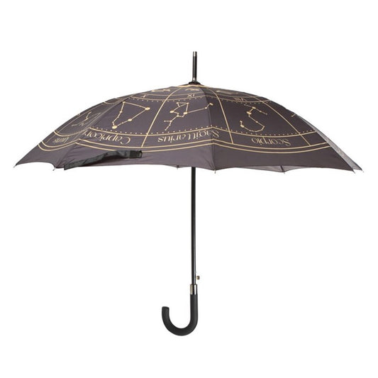 Black Astrology Wheel Umbrella