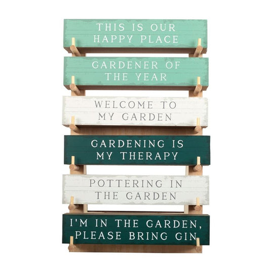 Set of 36 Gardening Block Signs on Display - DuvetDay.co.uk