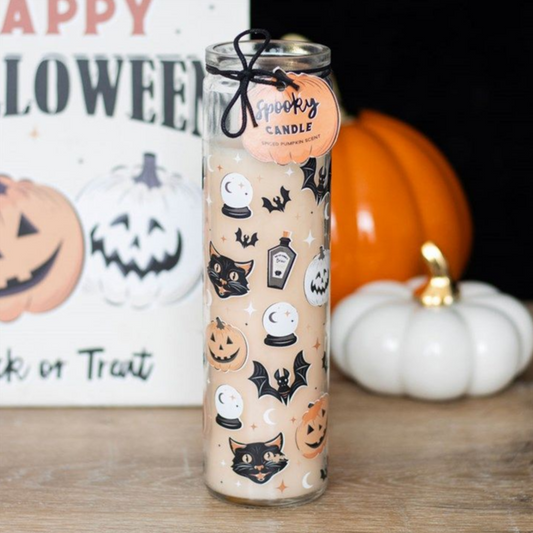 Spooky Spiced Pumpkin Tube Candle