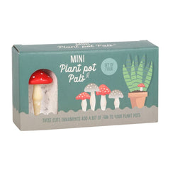 Set of 4 Mini Mushroom Plant Pot Pals - DuvetDay.co.uk