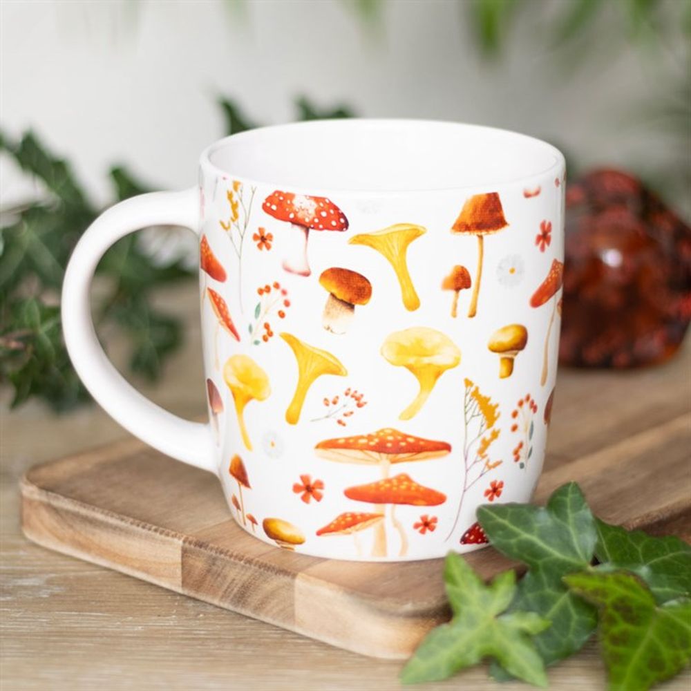 All Over Mushroom Print Mug - DuvetDay.co.uk