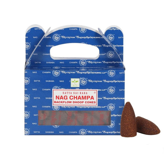 Set of 6 Packets of Satya Nag Champa Backflow Dhoop Cones