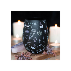 Crystal Witch Print Stemless Glass