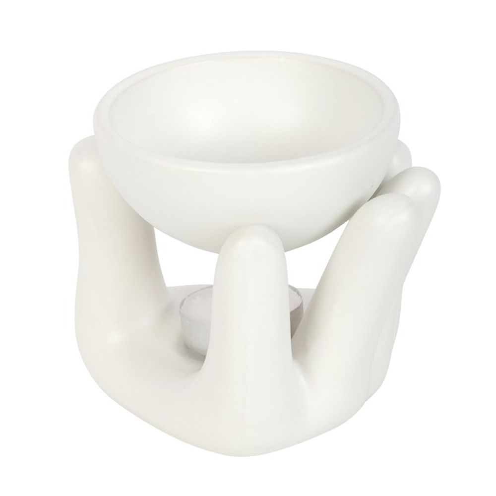 White Hand Ceramic Oil Burner - DuvetDay.co.uk