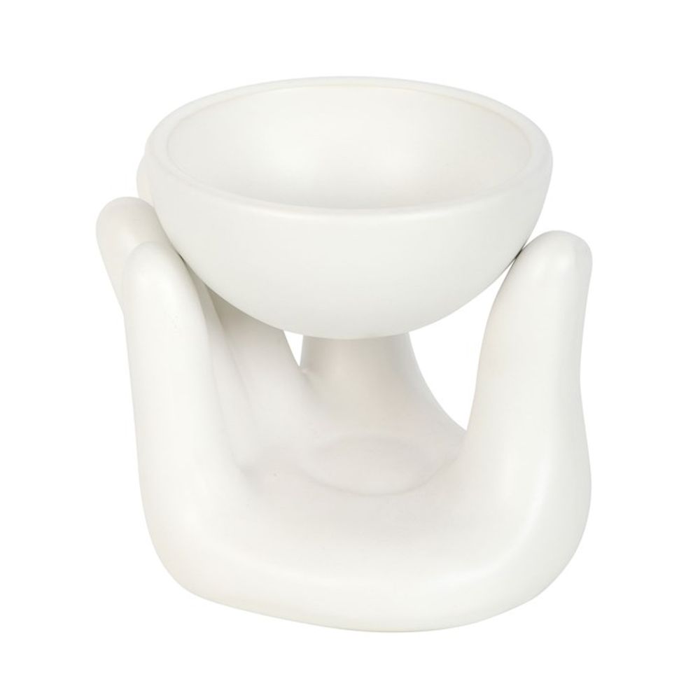 White Hand Ceramic Oil Burner - DuvetDay.co.uk