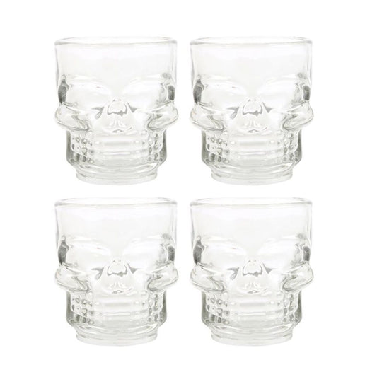 Set of 4 Skull Shot Glasses Set