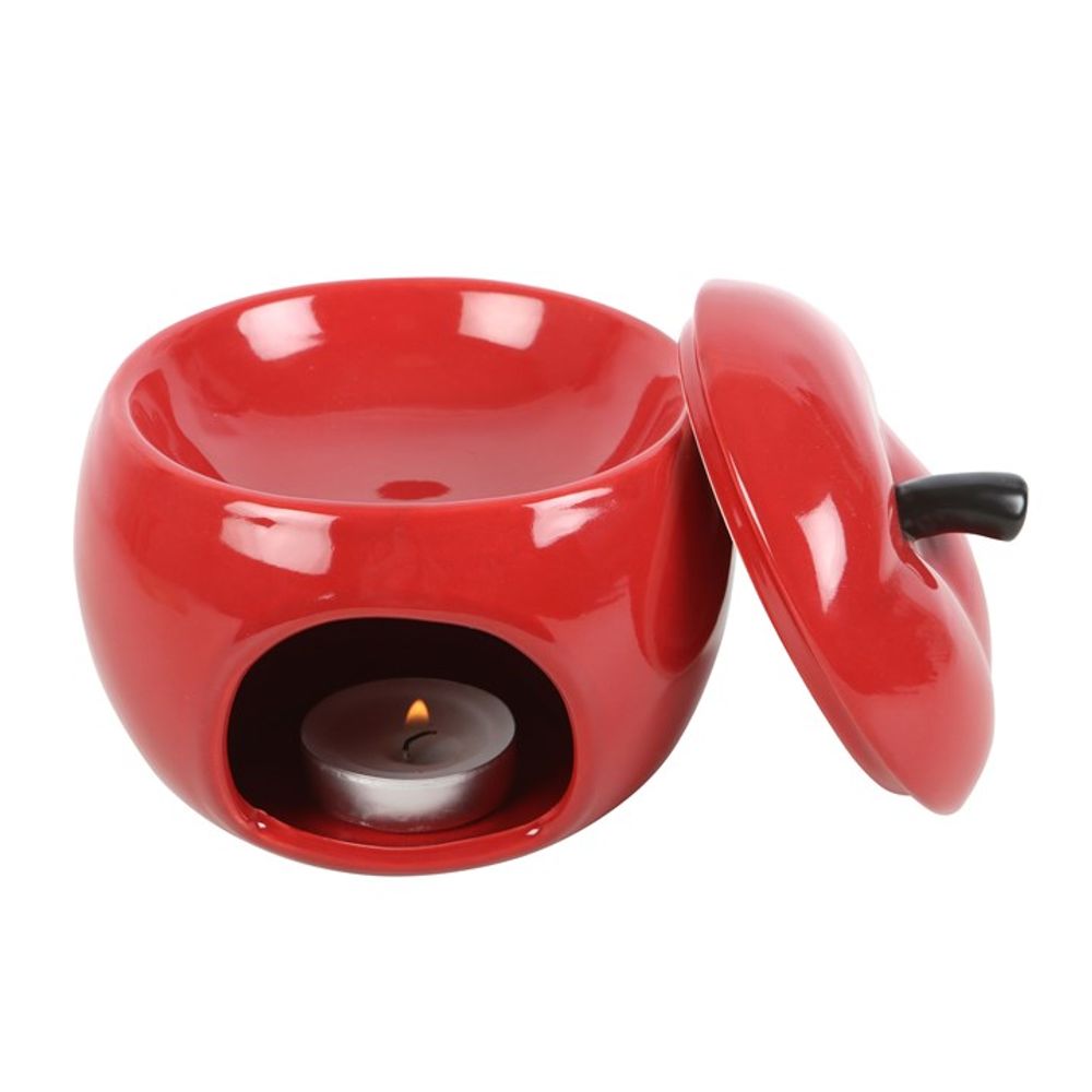 Red Apple Ceramic Oil Burner - DuvetDay.co.uk