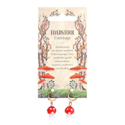 Toadstool Dangle Earrings - DuvetDay.co.uk