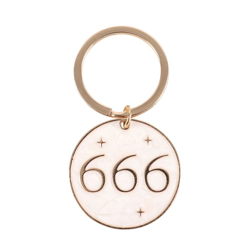 666 Angel Number Keyring - DuvetDay.co.uk