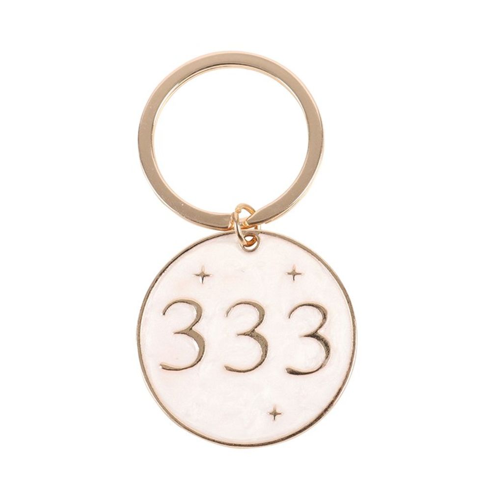 333 Angel Number Keyring - DuvetDay.co.uk