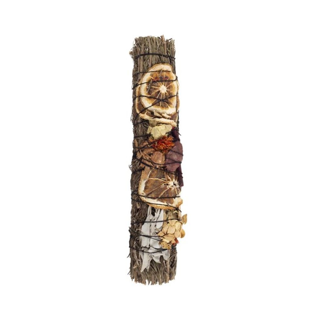 9in Ritual Wand Smudge Stick with Rosemary, Palo Santo and Red Jasper - DuvetDay.co.uk