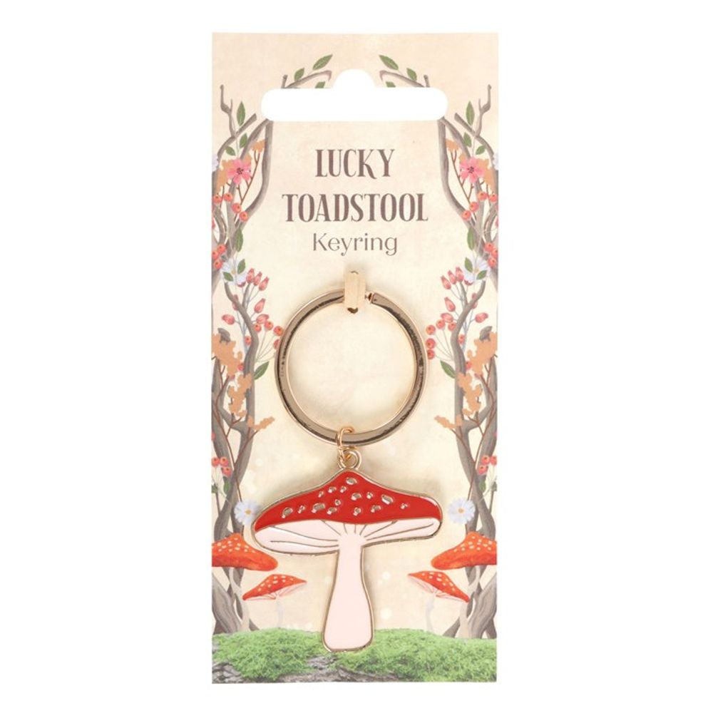 Lucky Toadstool Keyring - DuvetDay.co.uk