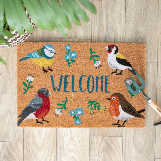 Natural British Garden Birds Doormat - DuvetDay.co.uk